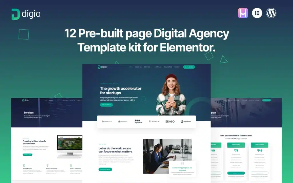 Digio – Premium Digital Agency Elementor Template kit