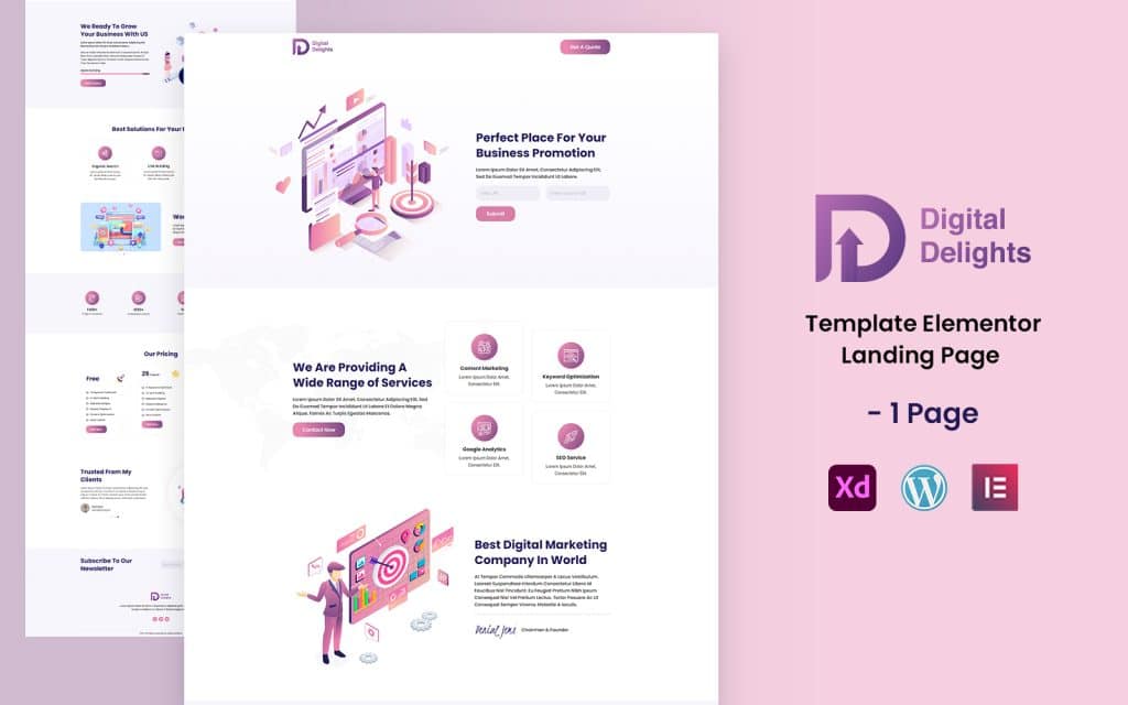 Digital Delights – Digital Services Ready to Use Elementor Template