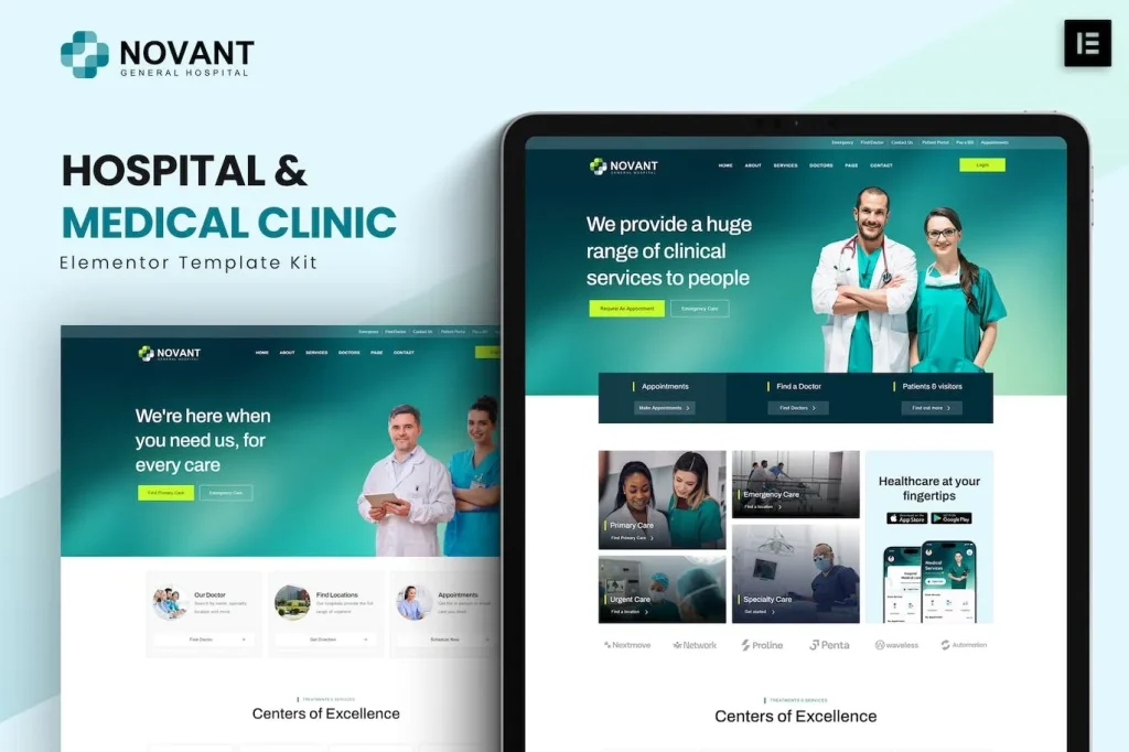 Novant – Hospital And Medical Clinic Elementor Template