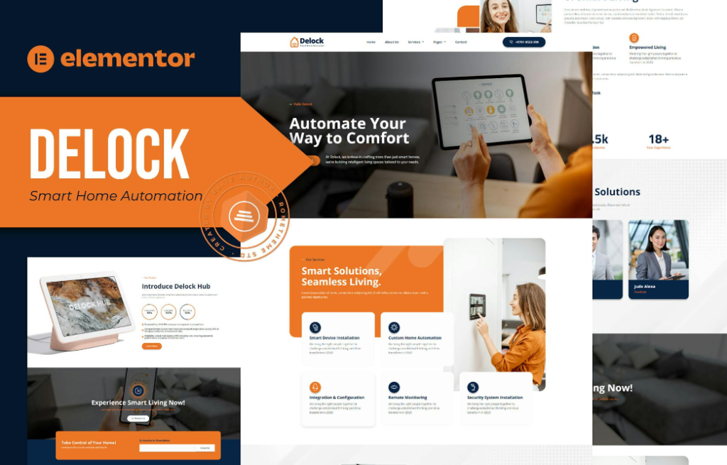 Delock – Smart Home Automation Elementor Template