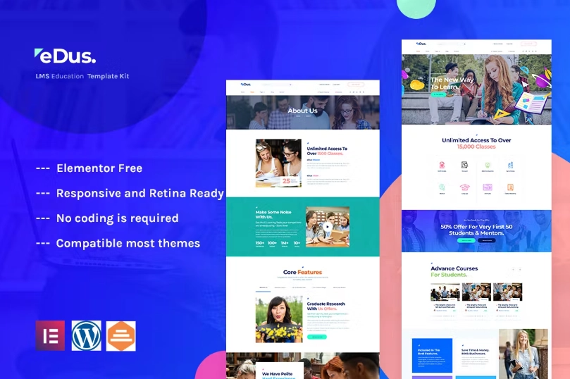 Edus – Online Education Elementor Template