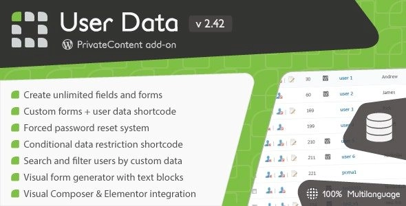 PrivateContent – User Data Add-on