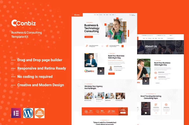 Conbiz – Consultancy & Business Elementor Template