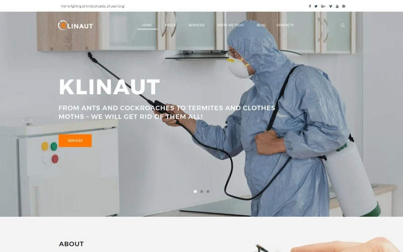 Klinaut – Pest Control WordPress Theme