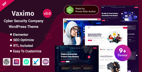 Vaximo – Cyber Security Company Elementor WordPress Theme
