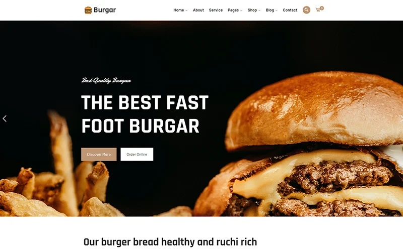 Burgar – Fast Food Burger WordPress Theme
