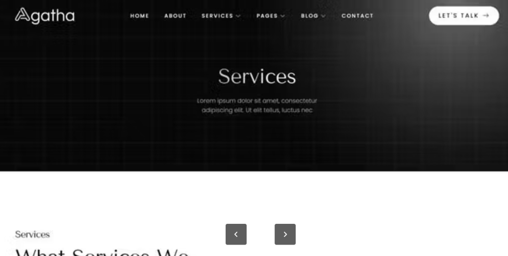 Agatha – Creative Portfolio & Agency Elementor Template