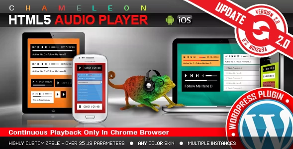 LambertGroup – Chameleon HTML5 Audio Player With/Without Playlist