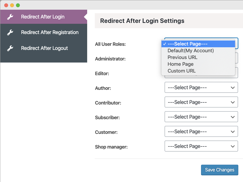 Redirect After Login, Registration & Logout for WooCommerce