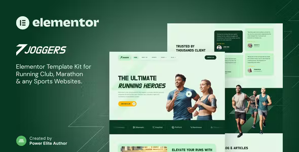 Joggers Marathon Elementor Template Kit