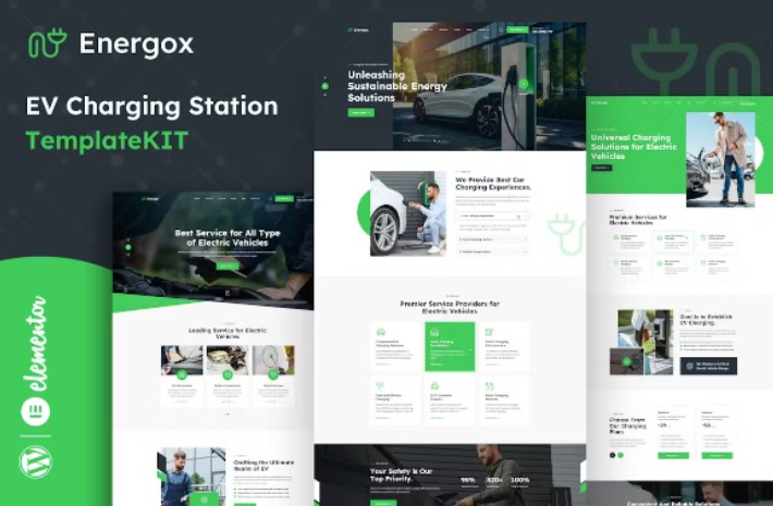 Energox – EV Charging Station Elementor Template