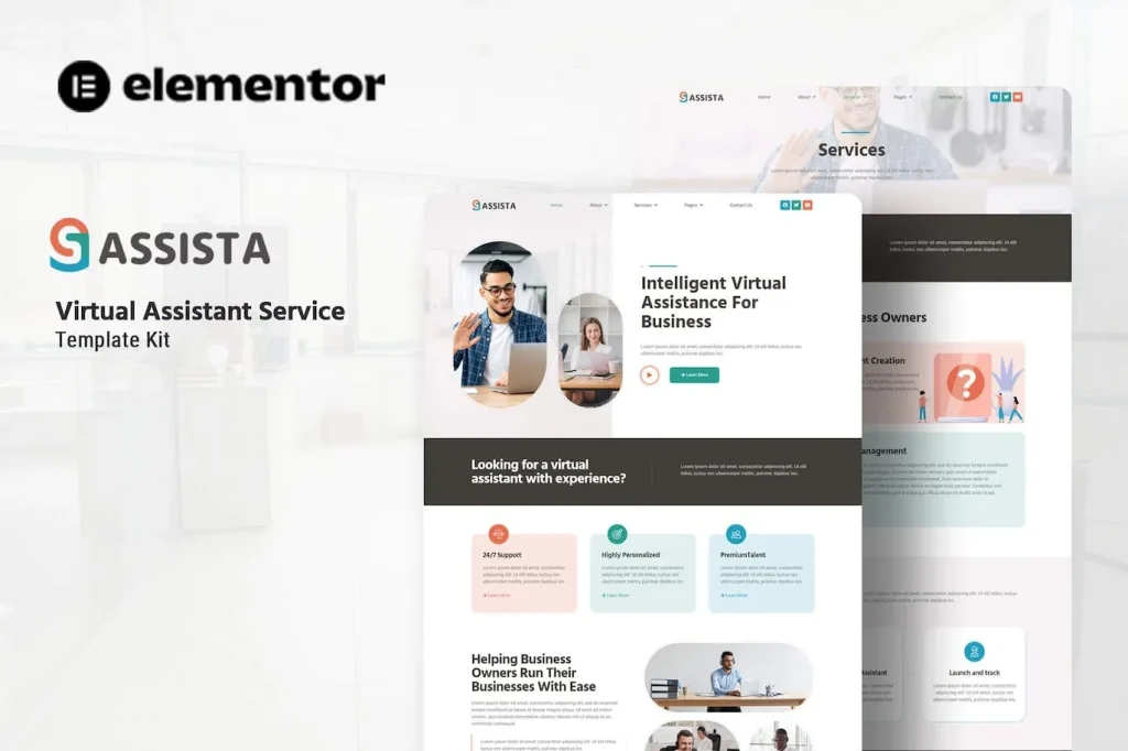 Assista – Virtual Assistant Service Elementor Template