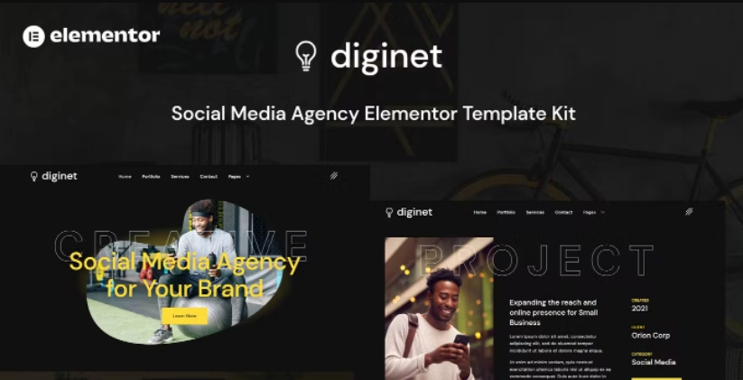 Diginet – Social Media Marketing Agency Elementor Template