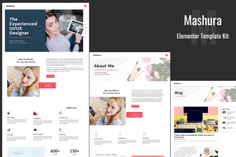 Mashura – Portfolio Elementor Template