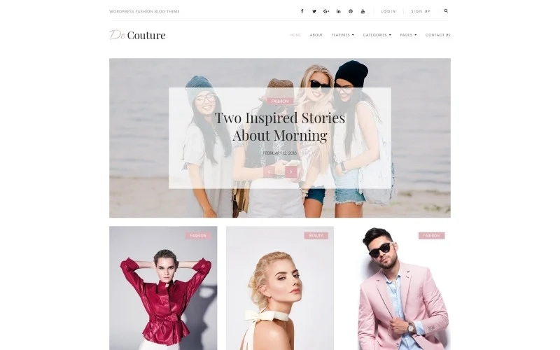 De Couture – Fancy Fashion & Beauty Blog WordPress Theme