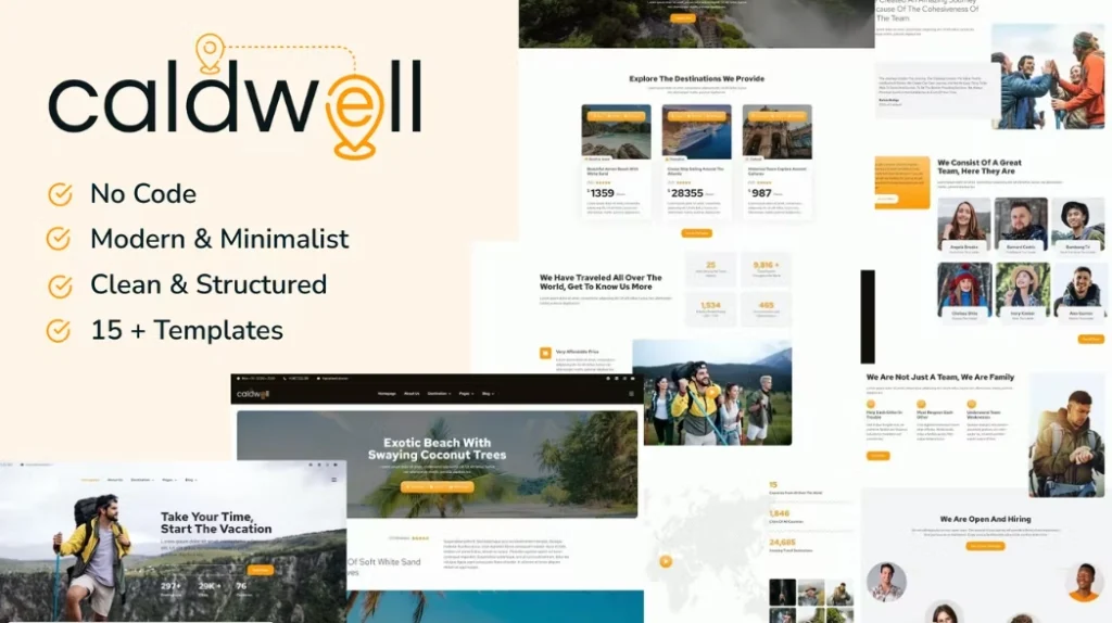 Caldwell Tour & Travel Elementor Template