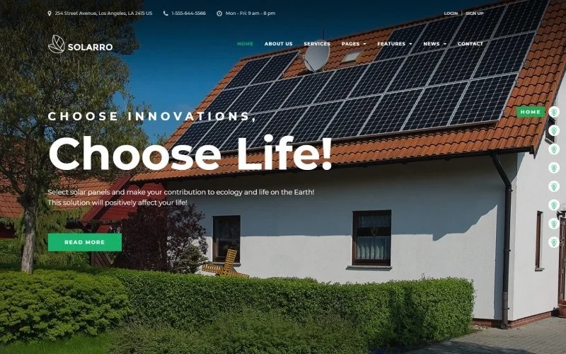 Solarro – Solar Energy Company WordPress Elementor Theme WordPress Theme