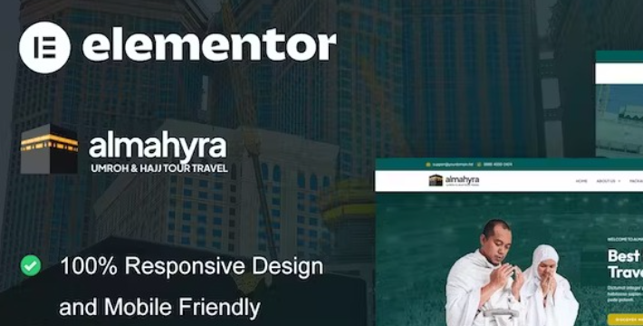 Almahyra – Umrah & Hajj Tour Travel Elementor Pro Template