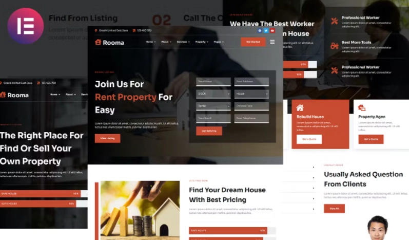 Rooma – Real Estate & House Developer Elementor Template