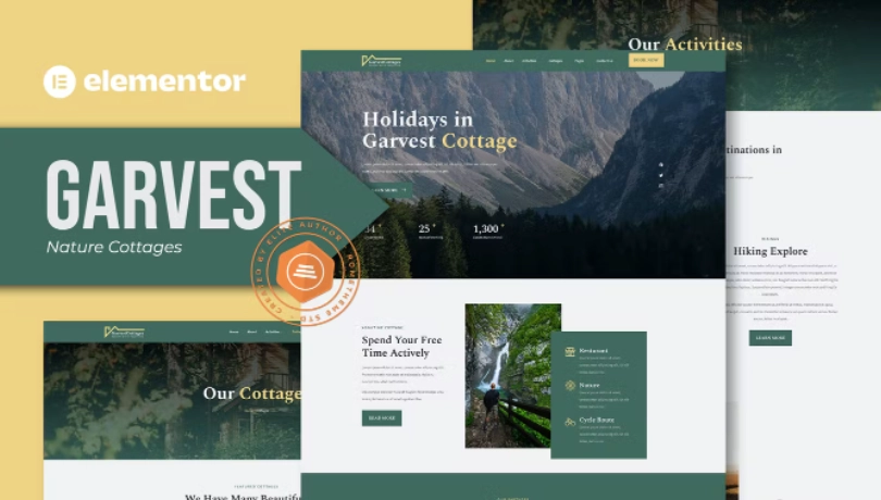 Garvest – Nature Cottages Elementor Template