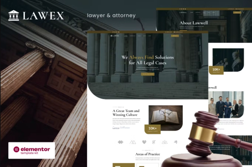 Lawex – Lawyer & Attorney Elementor Template