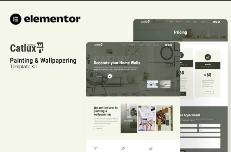 Catlux – Painting & Wallpapering Elementor Template