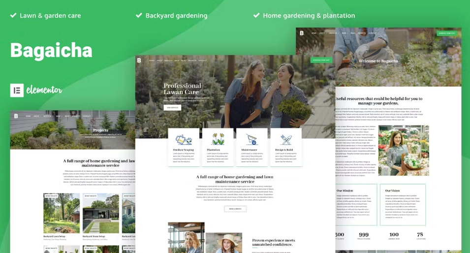 Bagaicha – Landscape & Gardening Elementor Template