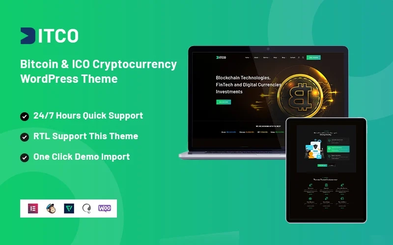 Bitco – Bitcoin And ICO Cryptocurrency Responsive WordPress Theme