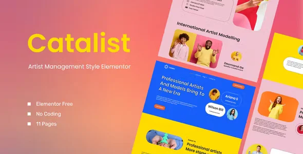 Catalist Artist Elementor Template Kit