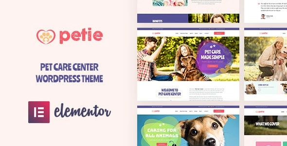 Petie – Pet Care Center & Veterinary WordPress Theme