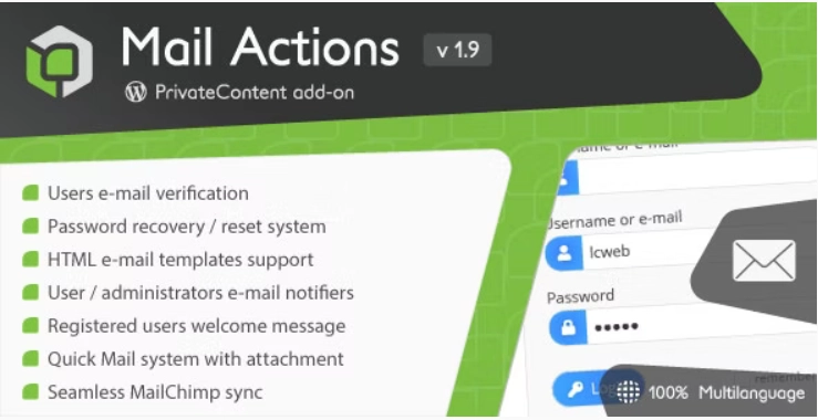 PrivateContent – Mail Actions Add-on