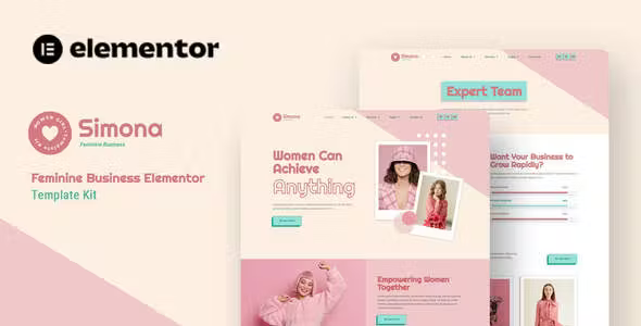 Simona Feminine Business Elementor Template Kit