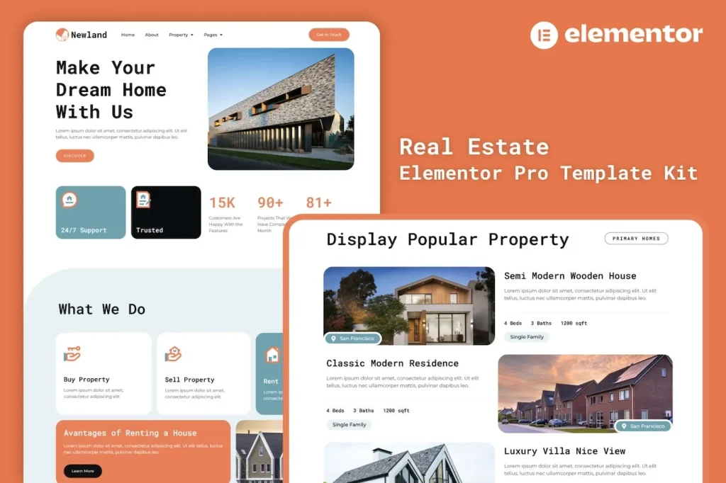 Newland – Real Estate Elementor Pro Template