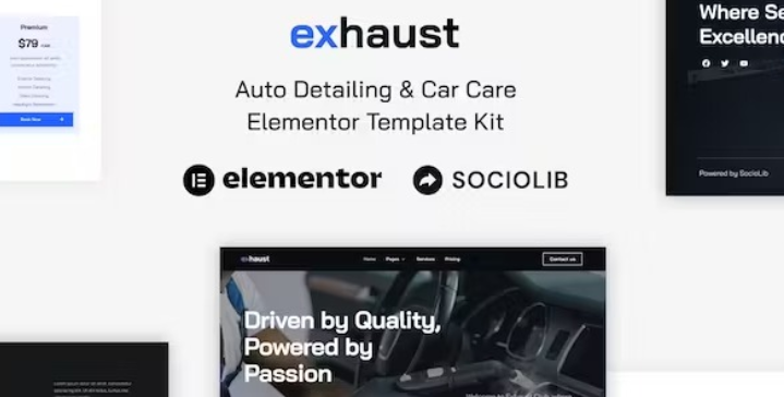 Exhaust – Auto Detailing & Car Care Elementor Template