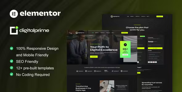 DigitalPrime Agency Elementor Template Kit