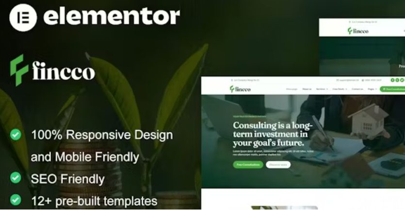 Fincco – Finance & Investment Company Elementor Pro Template