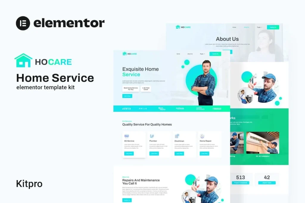 Hocare – Home Service Elementor Template