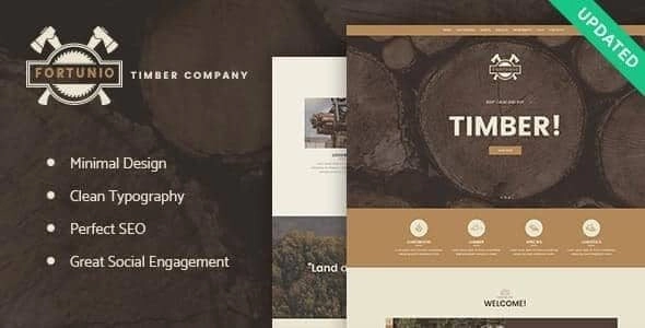 Fortunio – Timber / Forestry / Wood Manufacture WordPress Theme