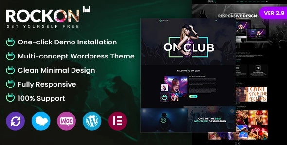 Rockon – Night Club WordPress Theme With AI Content Generator