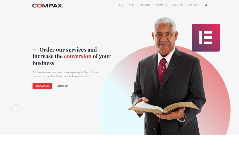 Compax – Minimal Creative Business WordPress Elementor Theme WordPress Theme
