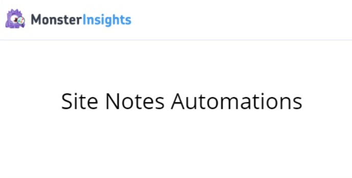 MonsterInsights – Site Notes Important Events Addon