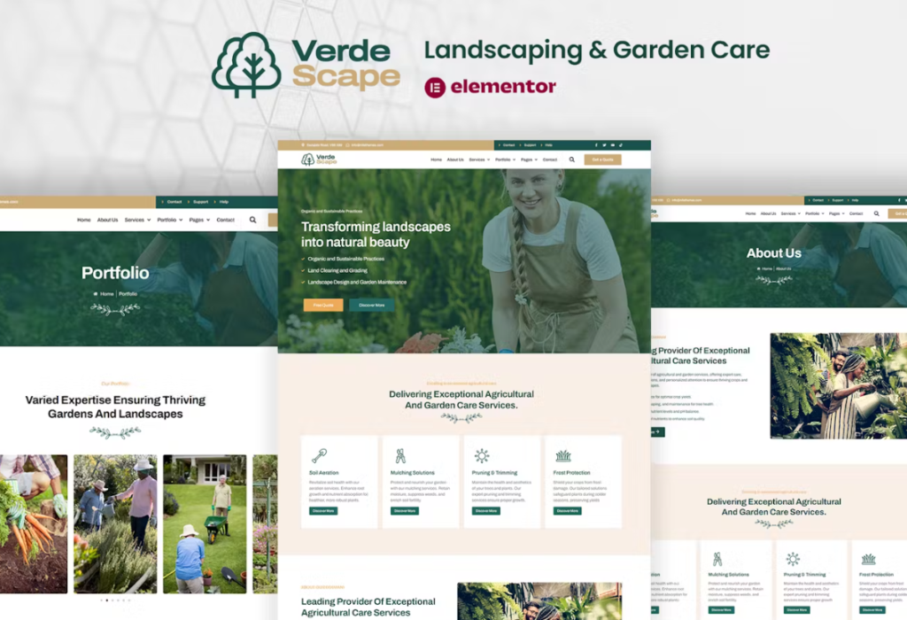 VerdeScape – Landscaping & Garden Care Elementor Pro Template
