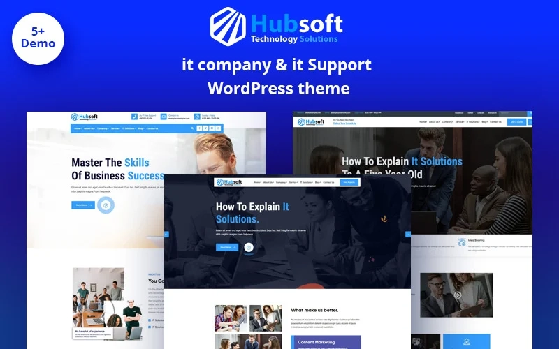 Hubsoft – IT Solutions & IT Support Elementor WordPress Theme