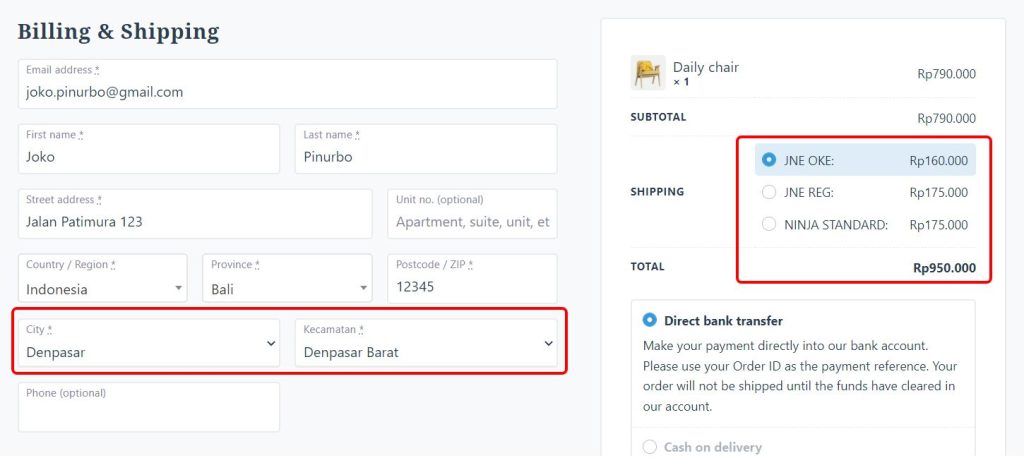 WooCommerce Indo Ongkir 