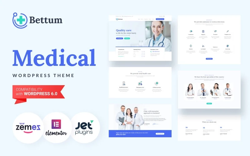 Bettum – Clean Medical WordPress Elementor Theme WordPress Theme