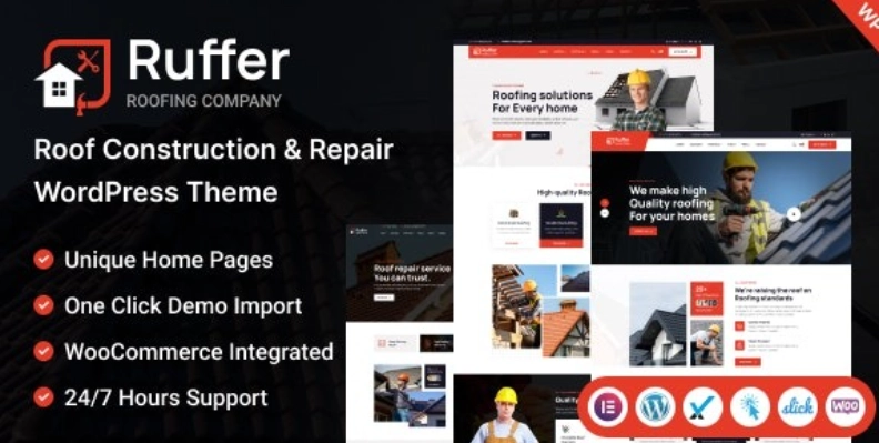 Ruffer – Roof Construction & Repair WordPress Theme