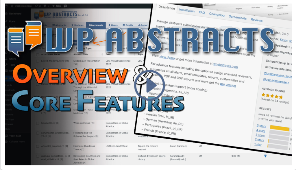 WP Abstracts – Manage Abstracts & Peer Review using WordPress