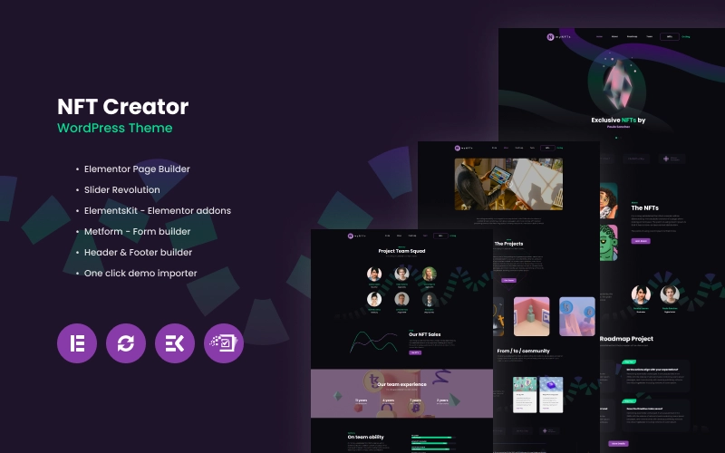 MyNFTs – NFT Creator WordPress Theme