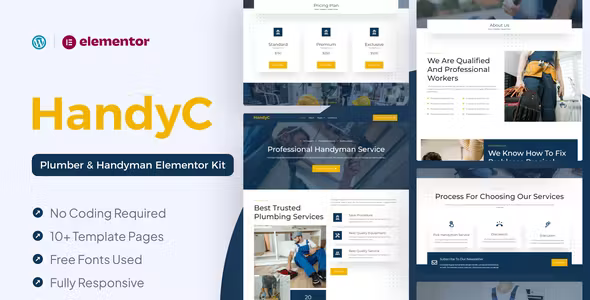 HandyC Plumber Elementor Template Kit