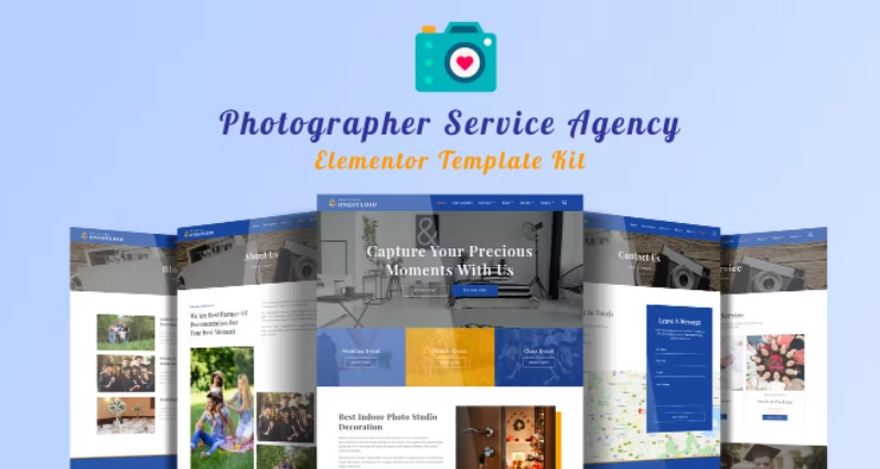 Onestudio – Photographer Agency Service Elementor Template